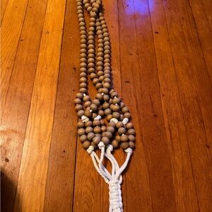 Wooden Beaded Macrame Plant Hanger